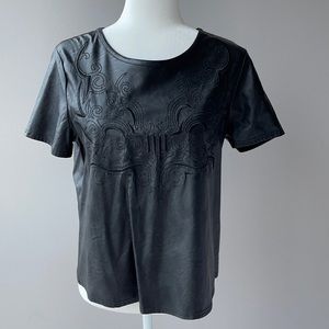 ASTR faux leather shirt